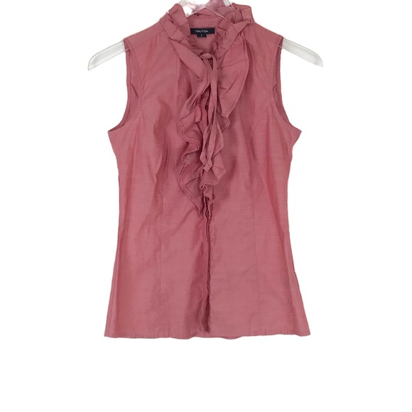 Nautica Tops - Nautica Sleeveless Ruffle Button Down Blouse 2
